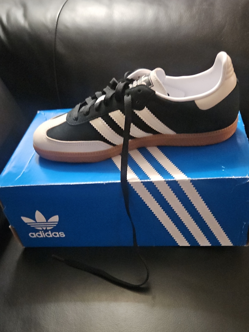 adidas Black White and Gum Classic Men's Sneaker